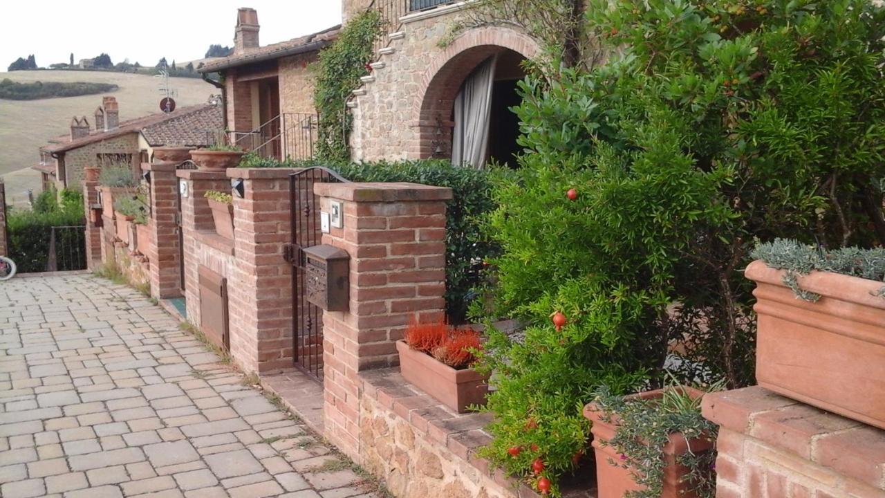 Appartamento con vista panoramica Pienza Esterno foto